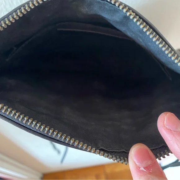 Rebecca Minkoff Black Leather Bag with Rainbow Oil Slick Hardware - Picture 11 of 14